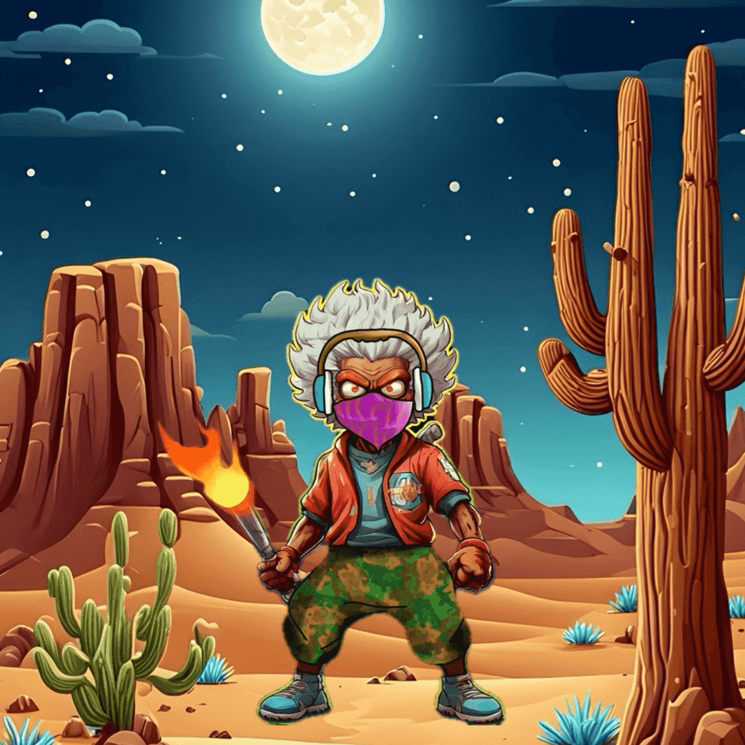 Jobu V1 Founder #015 — Desert Night background
