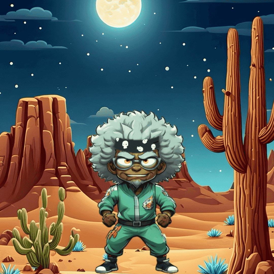Jobu V1 Founder #019 — Desert Night background