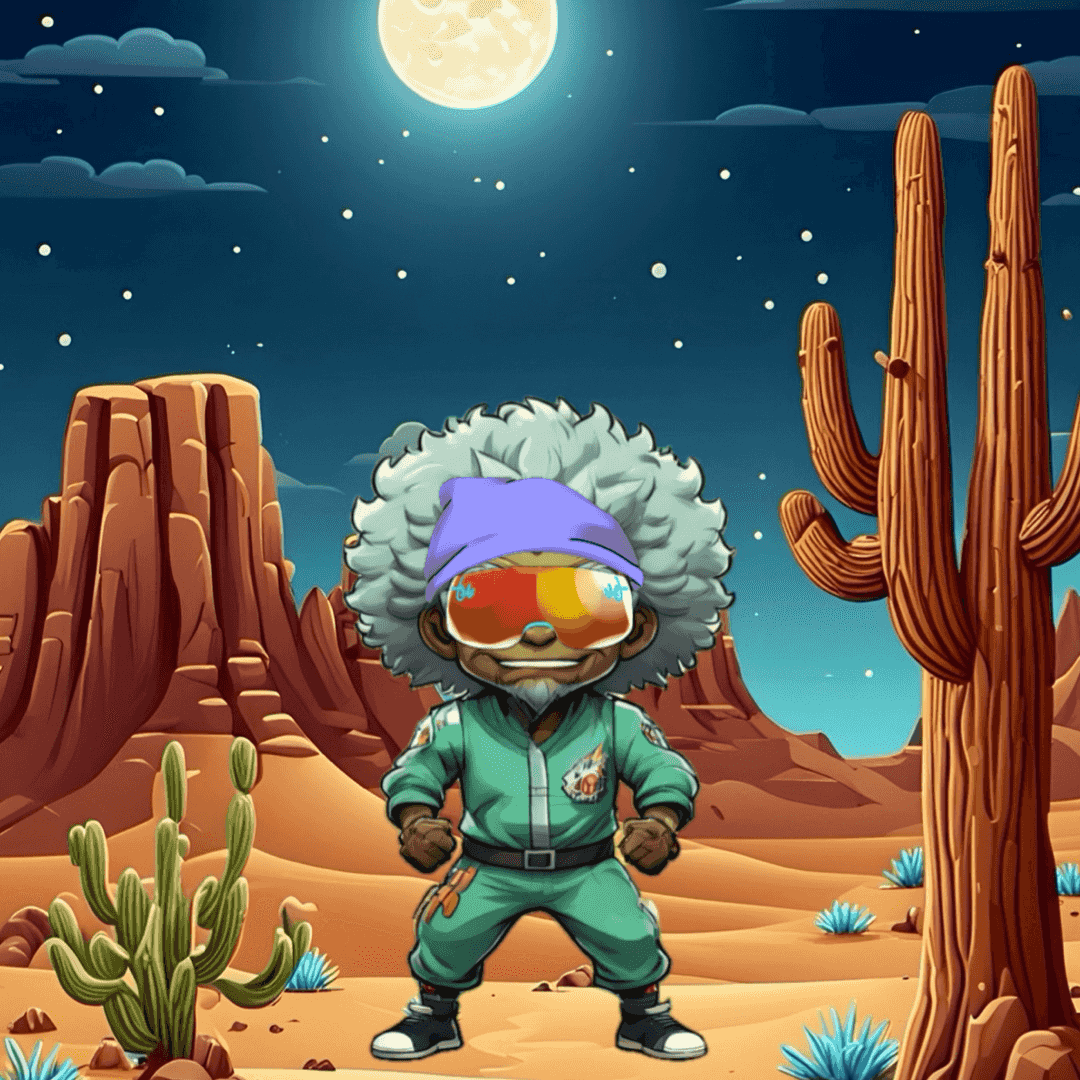 Jobu V1 Founder #022 — Desert Night background