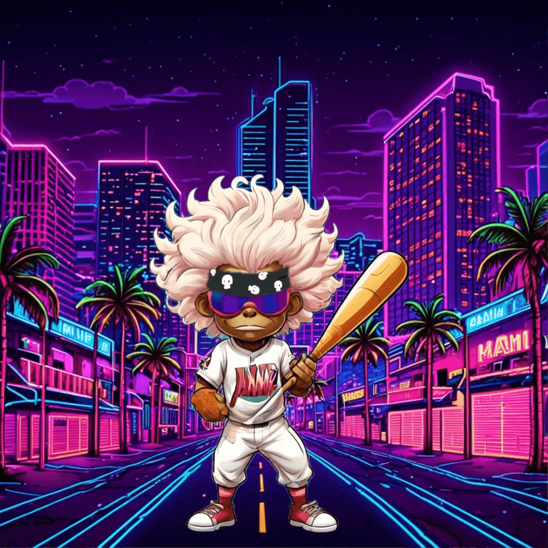 Jobu V1 Founder #041 — Miami Synthwave background