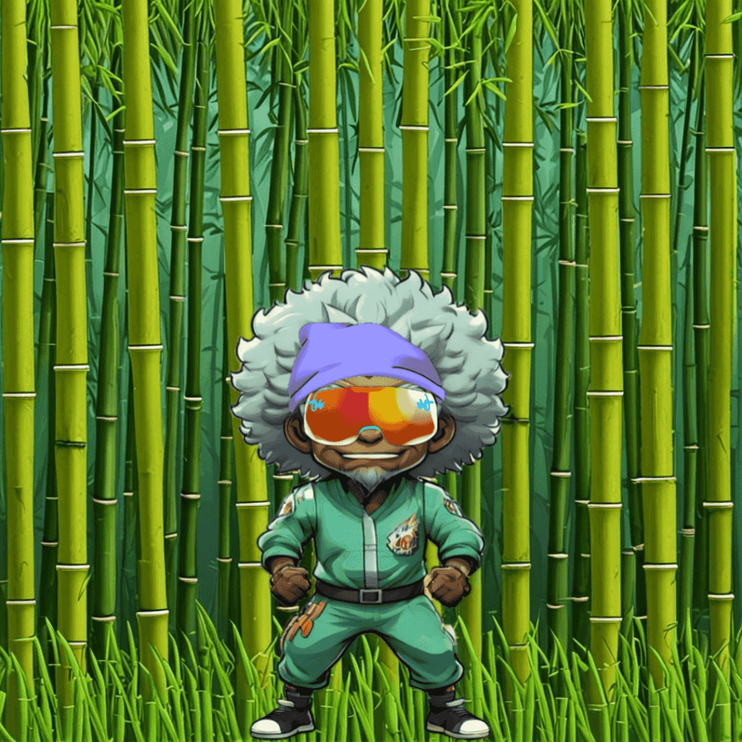 Jobu V1 Founder #044 — Bamboo Grove background