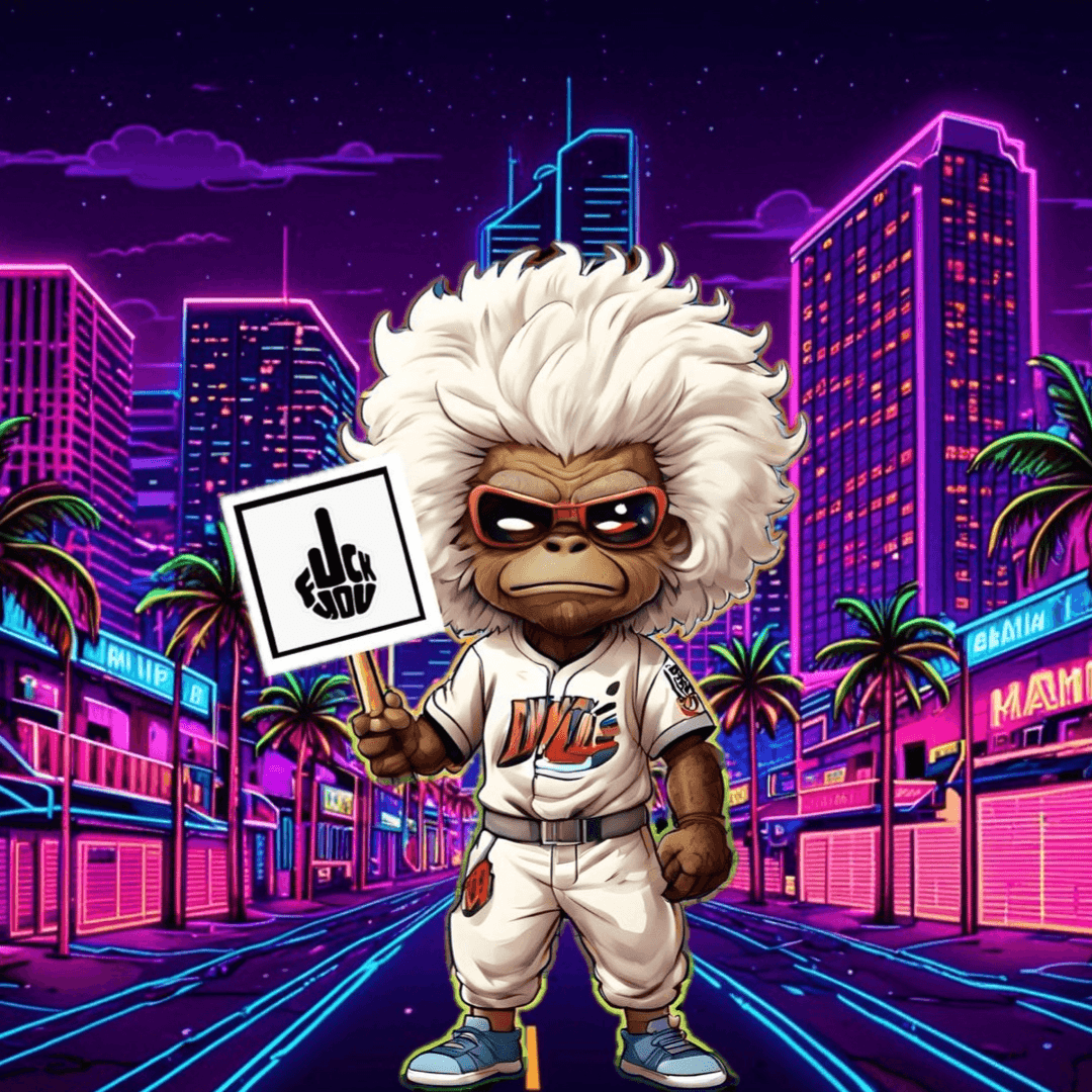 Jobu V1 Founder #058 — Miami Synthwave background