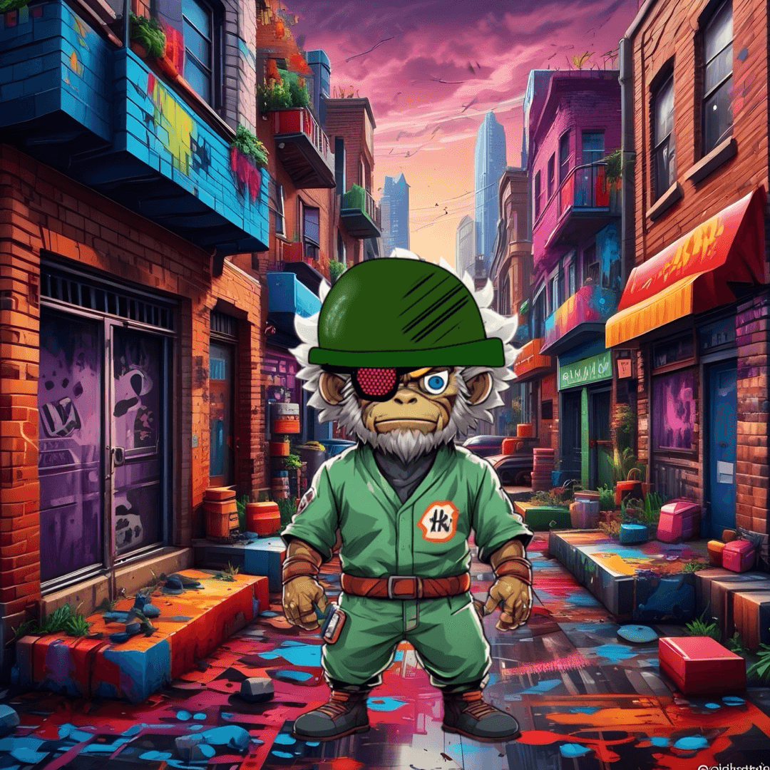 Jobu V1 Founder #076 — Graffiti Alley background