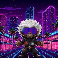 Jobu V1 Founder #086 — Miami Synthwave background