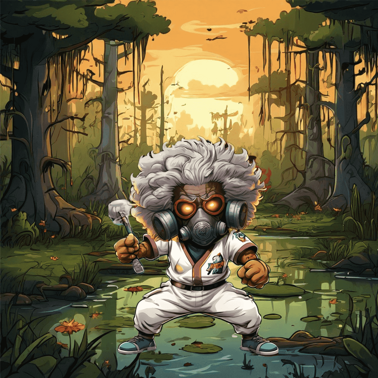 Jobu V1 Founder #090 — Swamp background
