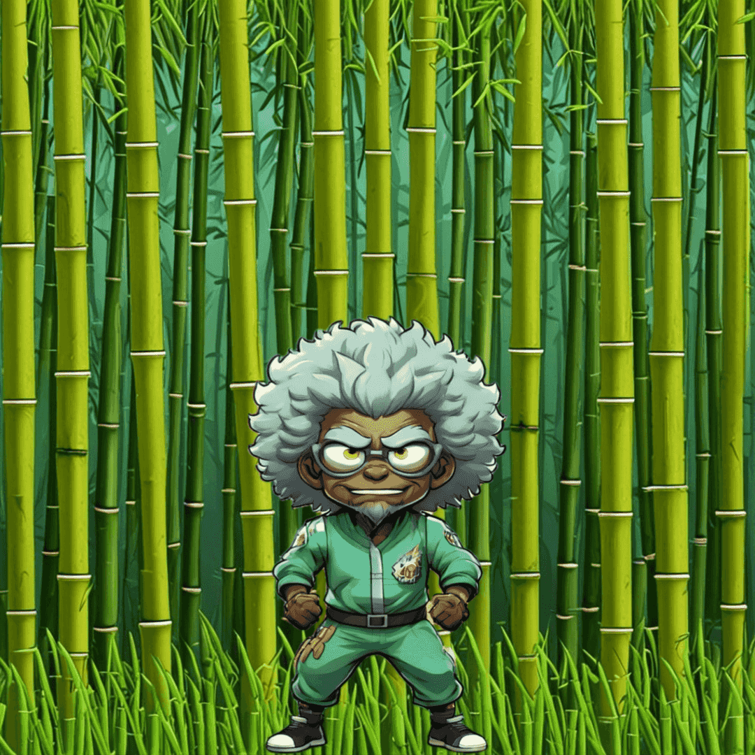 Jobu V1 Founder #092 — Bamboo Grove background