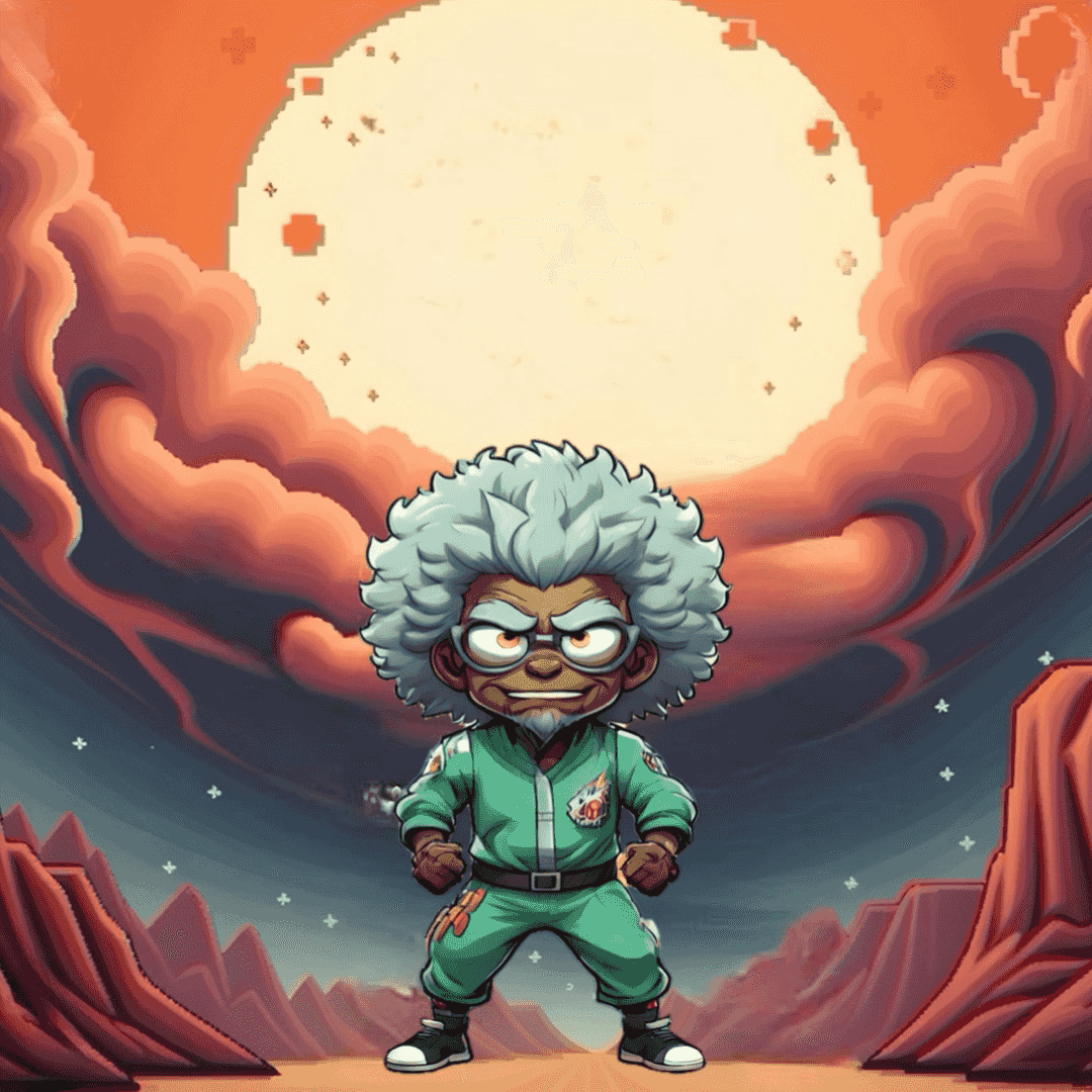 Jobu V1 Founder #094 — Blood Moon background